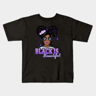 Black is Beautiful, Black Girl Magic, Black Queen, Black Woman, Black History Kids T-Shirt